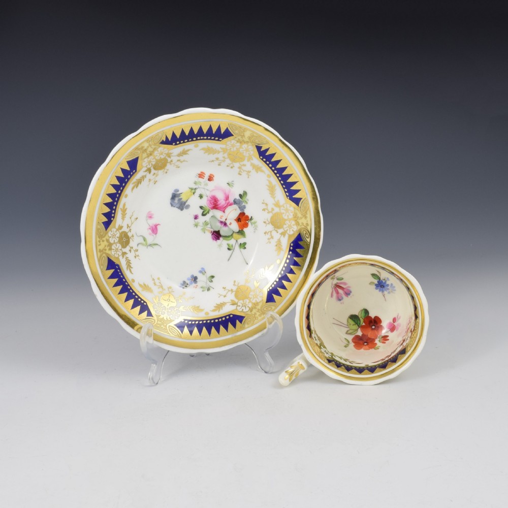 Ridgway Porcelain Coffee Cup & Saucer c.1825 Pattern 2/1865 View III