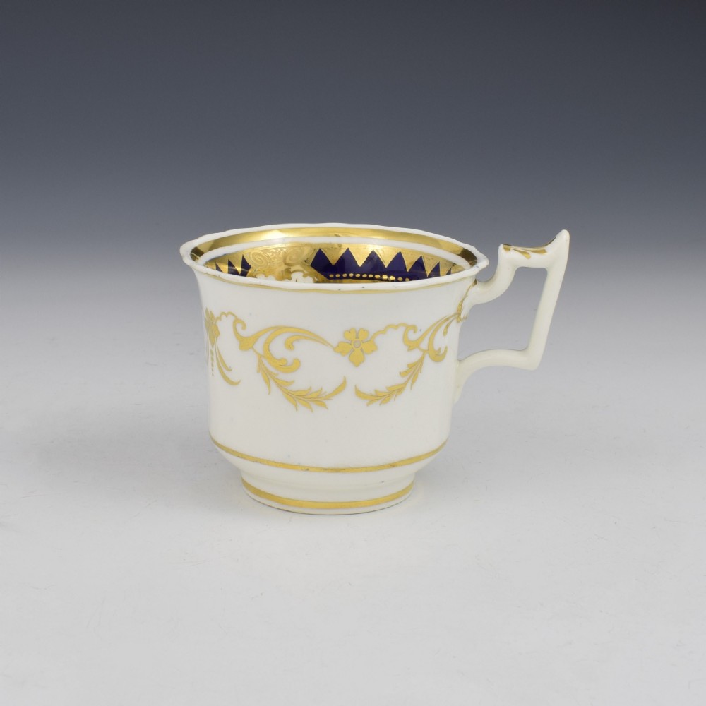 Ridgway Porcelain Coffee Cup & Saucer c.1825 Pattern 2/1865 View VI