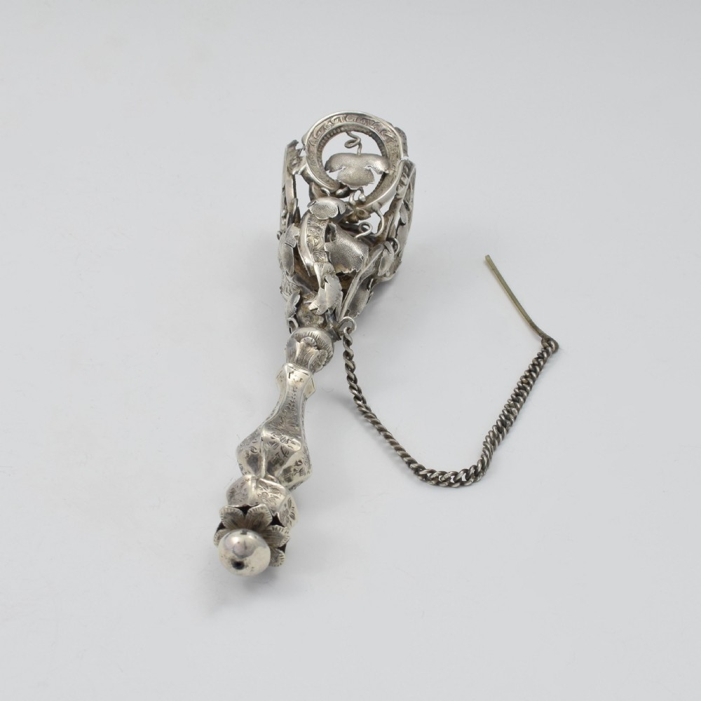 19th Century French Silver Tussie Mussie Posy Holder c.1850 View III