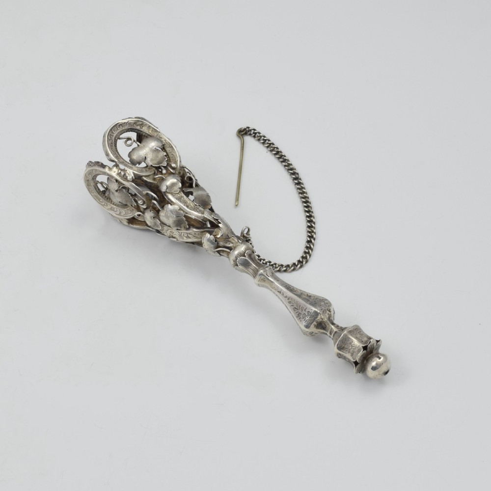 19th Century French Silver Tussie Mussie Posy Holder c.1850 View IV