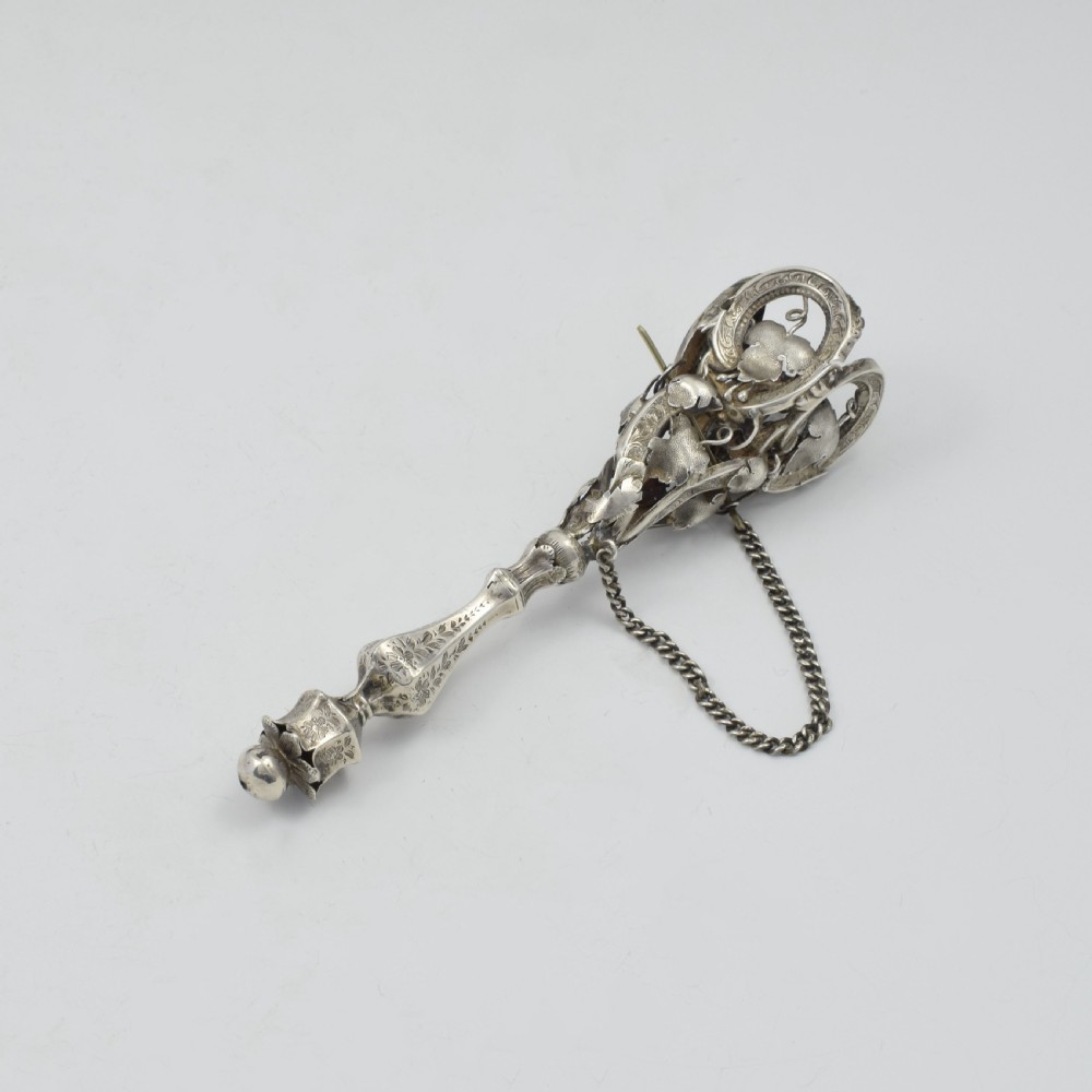 19th Century French Silver Tussie Mussie Posy Holder c.1850 View V