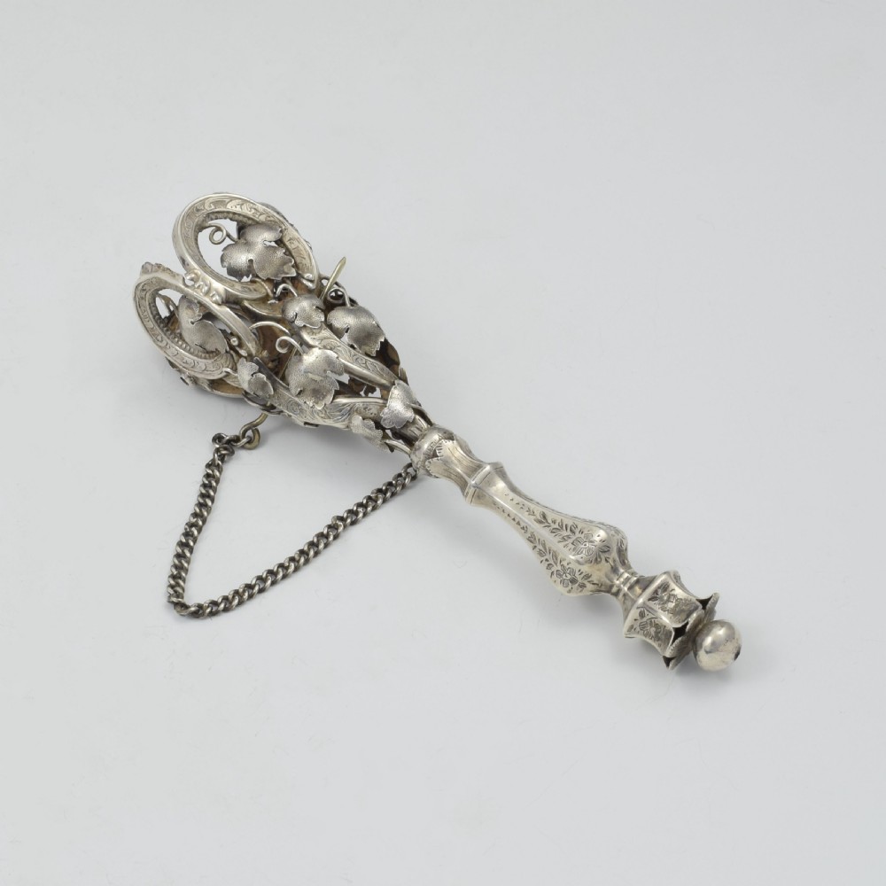 19th Century French Silver Tussie Mussie Posy Holder c.1850 View VI