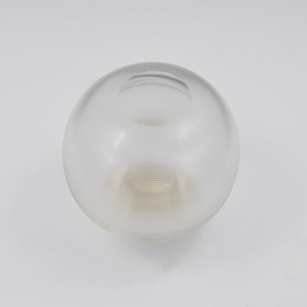 Very Large Threaded Glass & Silver Match Striker Vesta View V