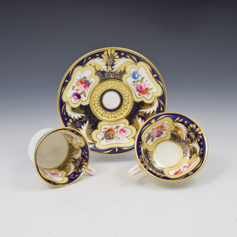H & R Daniel Etruscan Shape Cup & Saucer Trio Pattern 3859 c.1820 View II