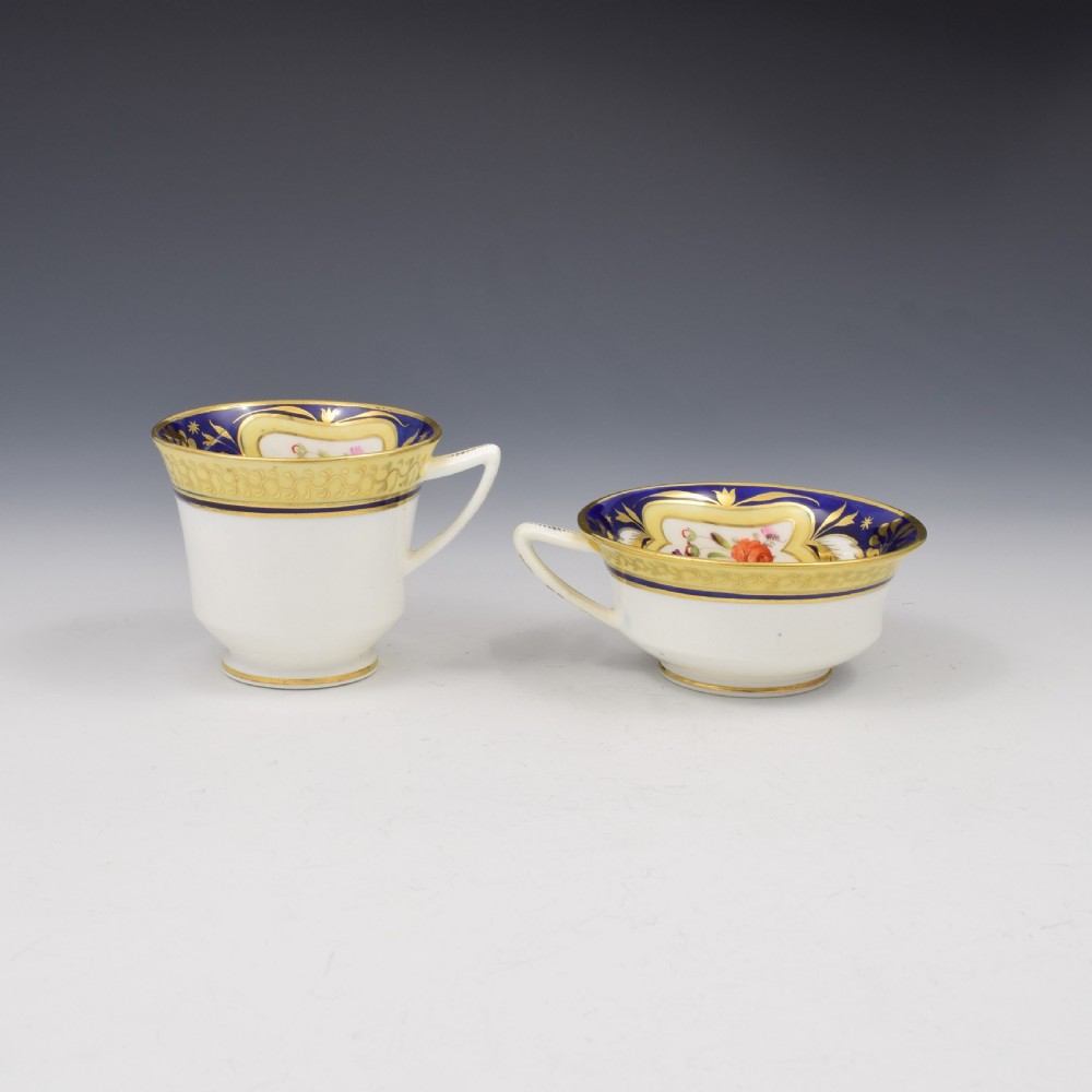 H & R Daniel Etruscan Shape Cup & Saucer Trio Pattern 3859 c.1820 View IV