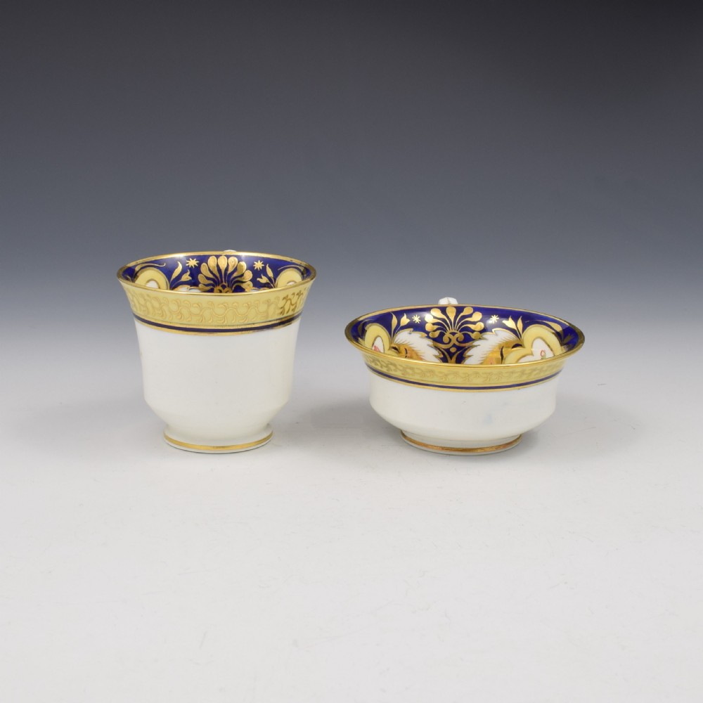 H & R Daniel Etruscan Shape Cup & Saucer Trio Pattern 3859 c.1820 View V