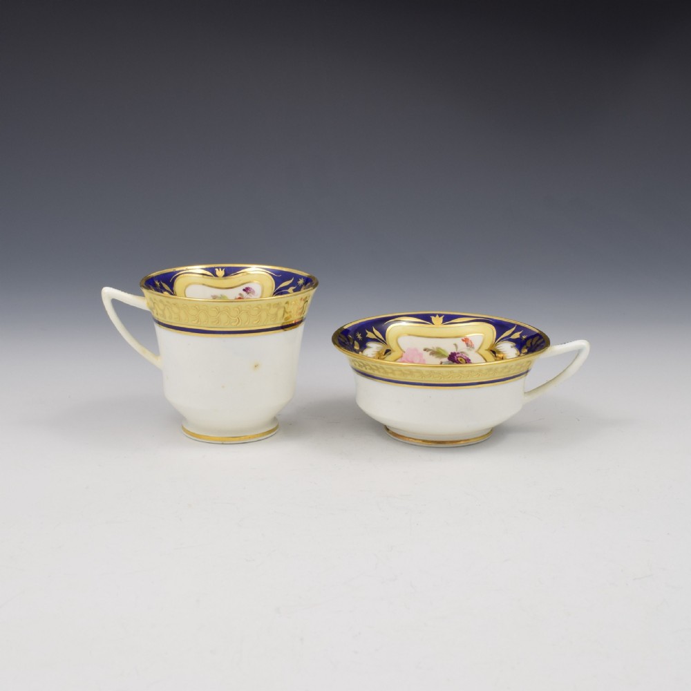 H & R Daniel Etruscan Shape Cup & Saucer Trio Pattern 3859 c.1820 View VI