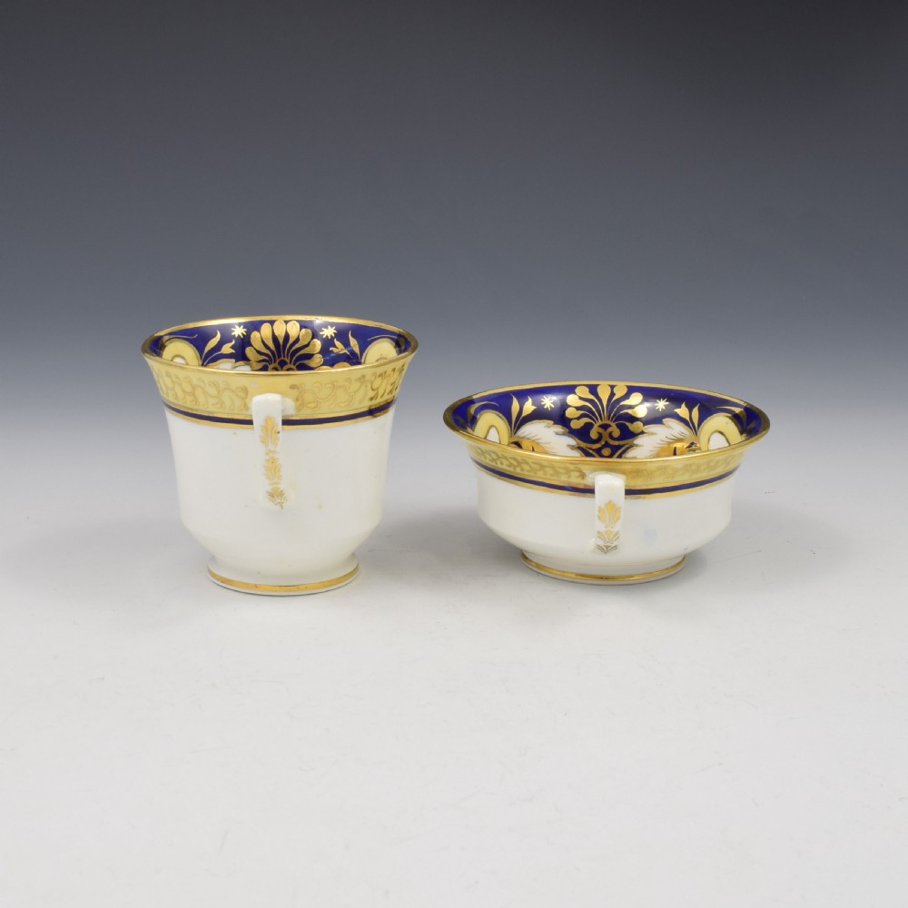 H & R Daniel Etruscan Shape Cup & Saucer Trio Pattern 3859 c.1820 View VII