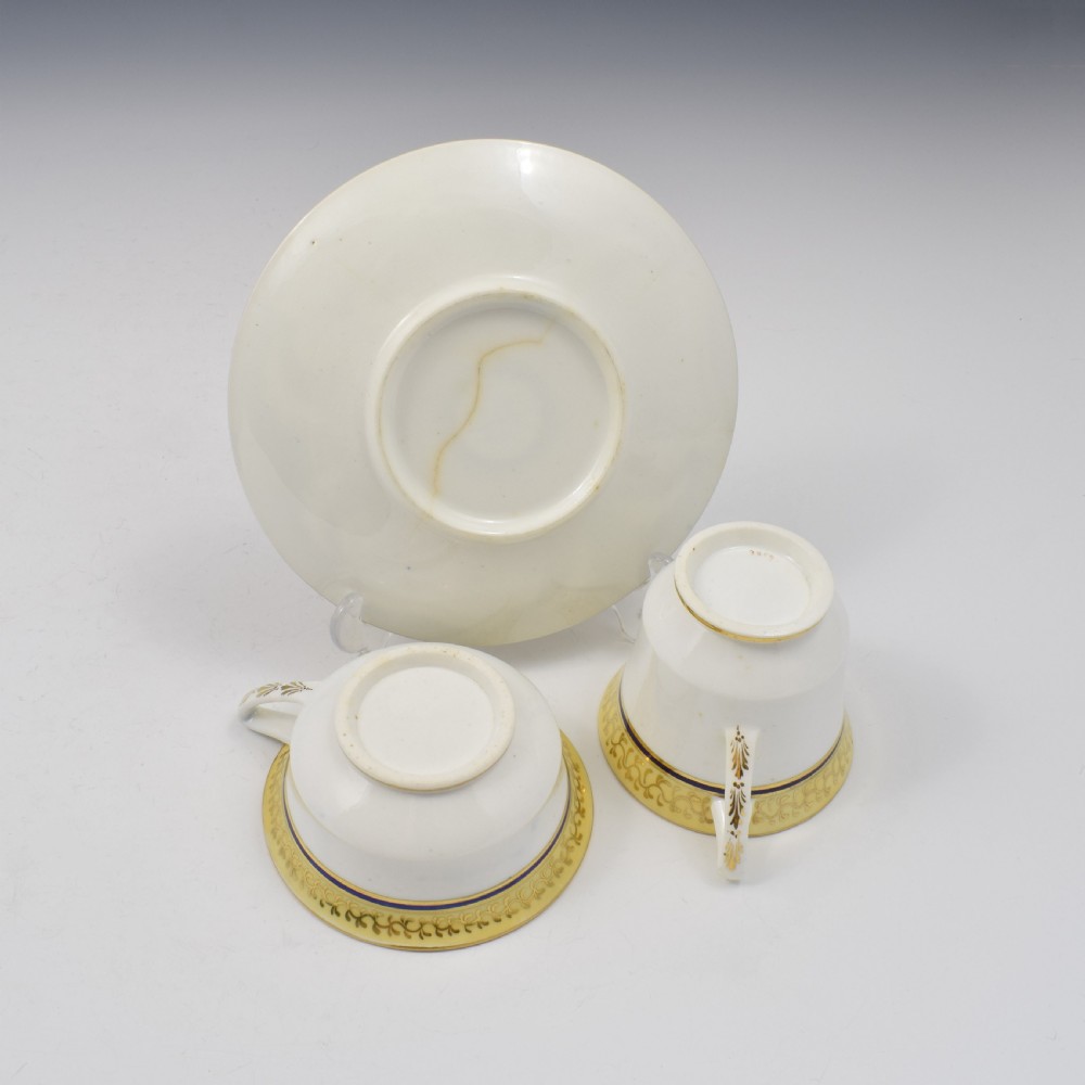 H & R Daniel Etruscan Shape Cup & Saucer Trio Pattern 3859 c.1820 View VIII