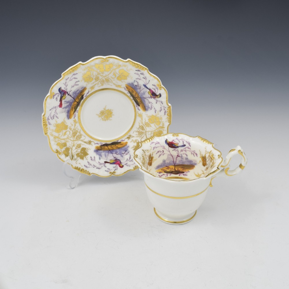 H & R Daniel Shrewsbury Shape Coffee Cup & Saucer Pattern 4237 c.1825 