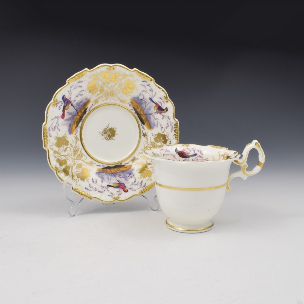 H & R Daniel Shrewsbury Shape Coffee Cup & Saucer Pattern 4237 c.1825  View II