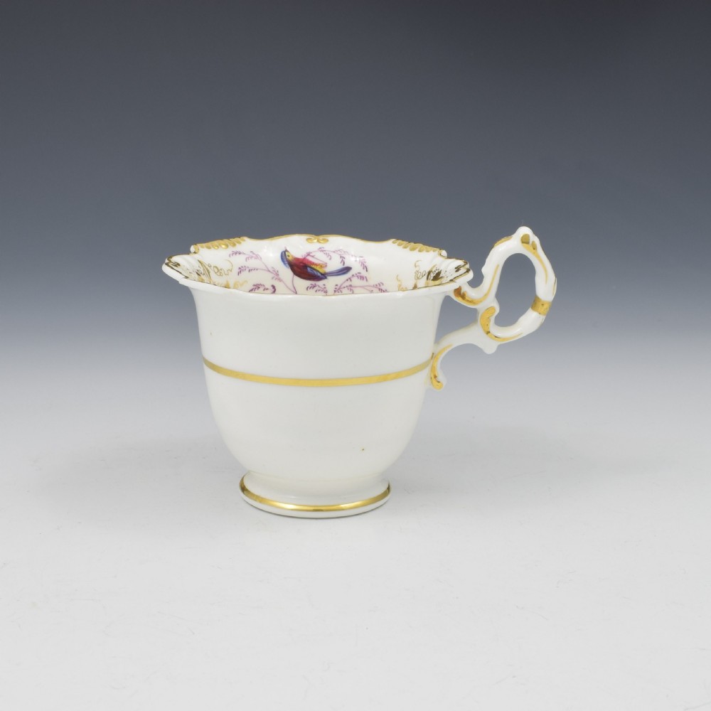 H & R Daniel Shrewsbury Shape Coffee Cup & Saucer Pattern 4237 c.1825  View VI
