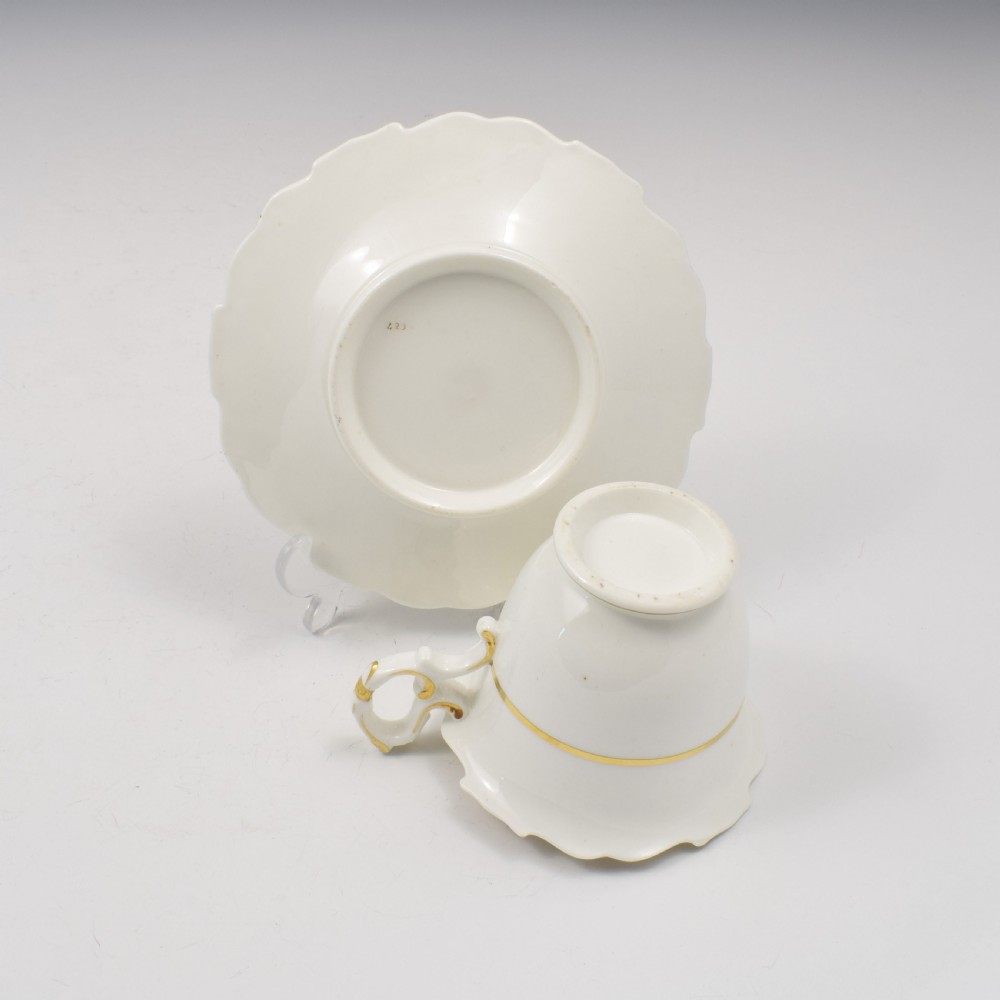 H & R Daniel Shrewsbury Shape Coffee Cup & Saucer Pattern 4237 c.1825  View IX
