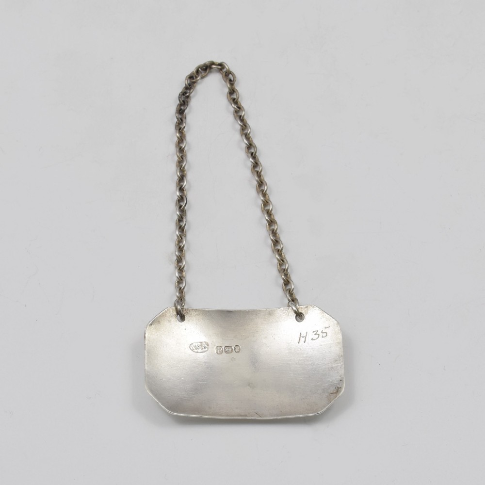Georgian Silver Claret Wine Decanter Label View IV
