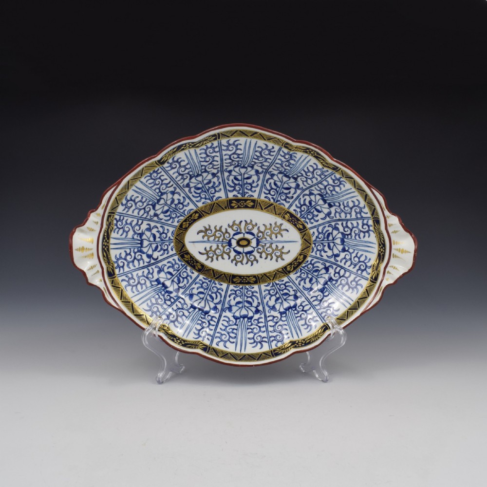 Barr Flight & Barr Worcester Porcelain Large Royal Lily Dessert Dish Centrepiece View V
