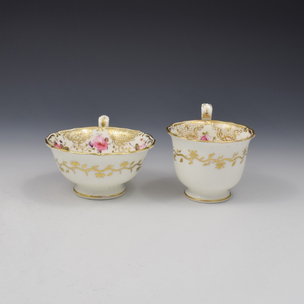 Coalport Porcelain No 7 Shape Tea & Coffee Cup & Saucer Trio c.1830 View IV