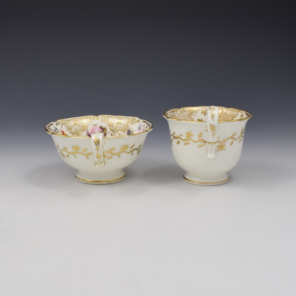 Coalport Porcelain No 7 Shape Tea & Coffee Cup & Saucer Trio c.1830 View VI