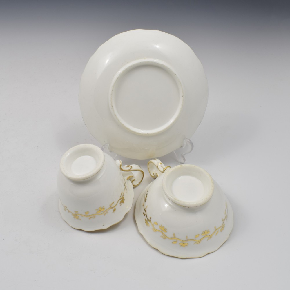 Coalport Porcelain No 7 Shape Tea & Coffee Cup & Saucer Trio c.1830 View VIII