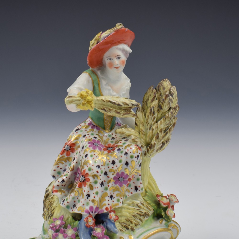 Bow Porcelain Allegorical Figure Of Summer (Seated Rustic Seasons) c.1765 View X