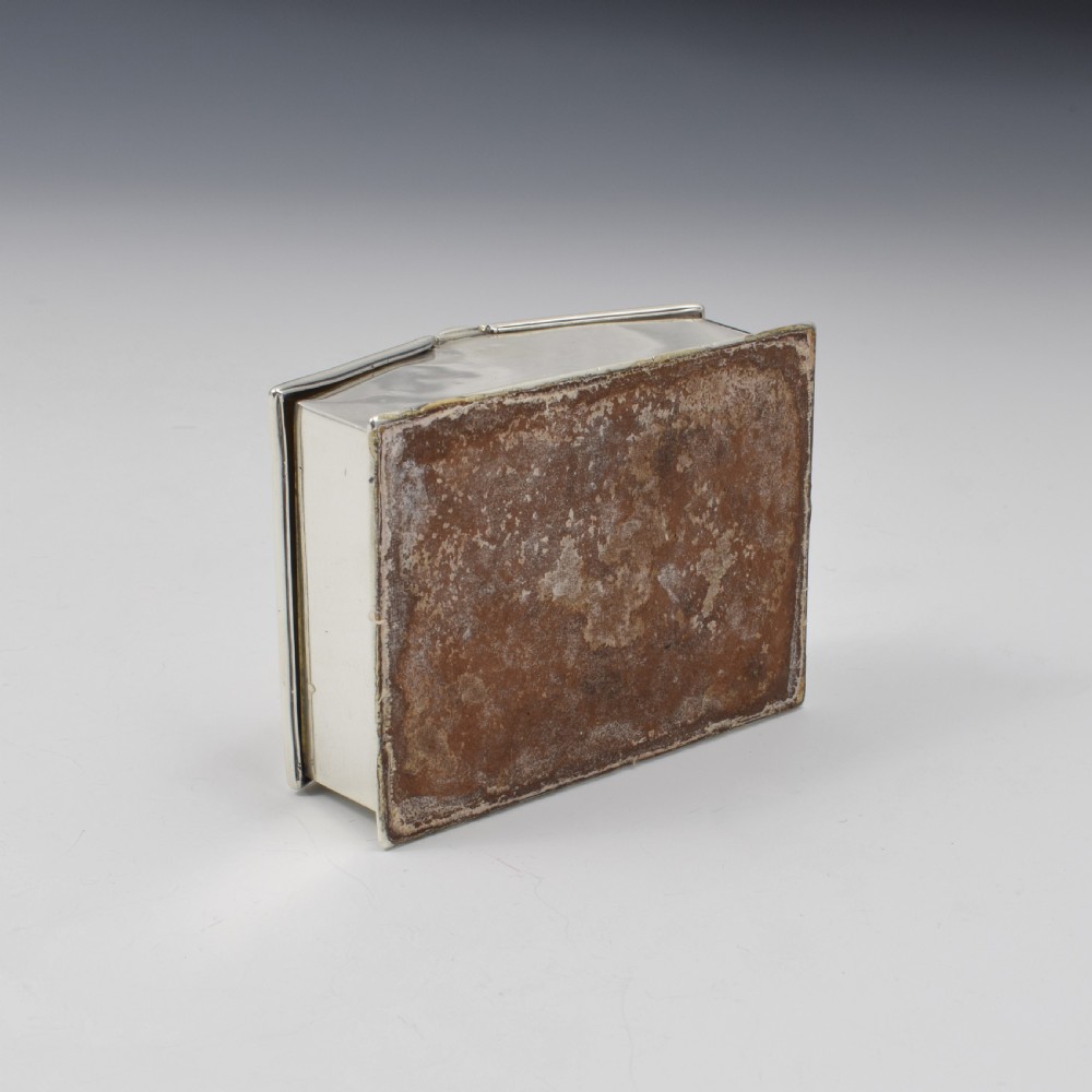 Victorian Silver Greenhouse Cold Frame Triple Compartment Stamp Box View XV