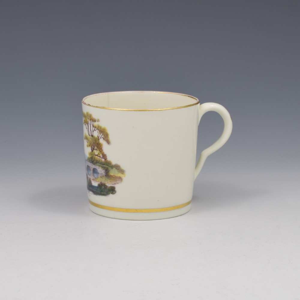 Pinxton Porcelain Coffee Can c.1800, Landscape Pattern 218
