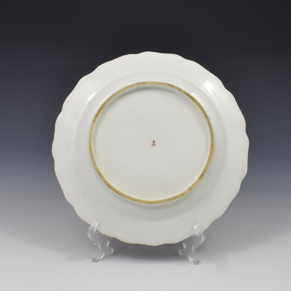Chelsea Porcelain Floral Dessert Plate Red Anchor Period c.1755 View II