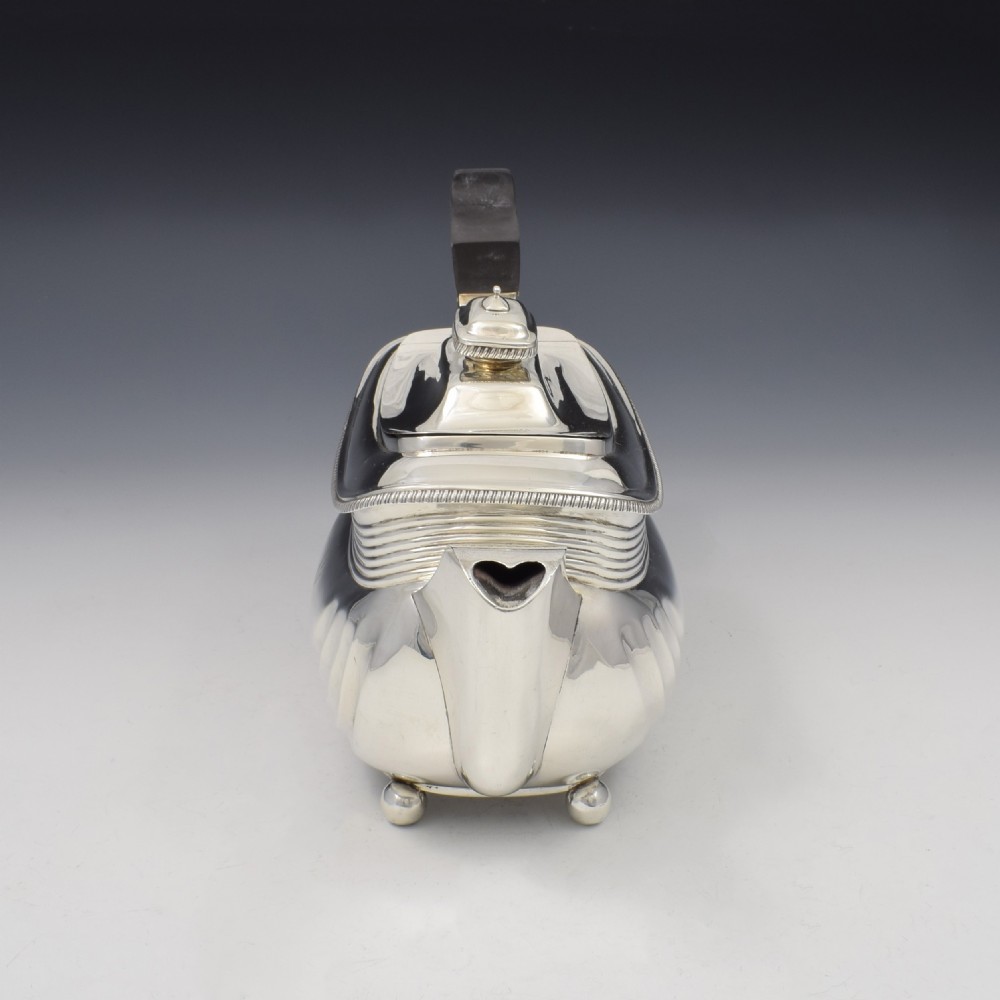 Fine Georgian Silver Bombe Teapot 1806 View III