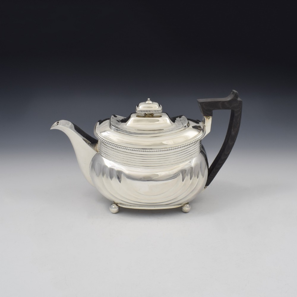 Fine Georgian Silver Bombe Teapot 1806 View V
