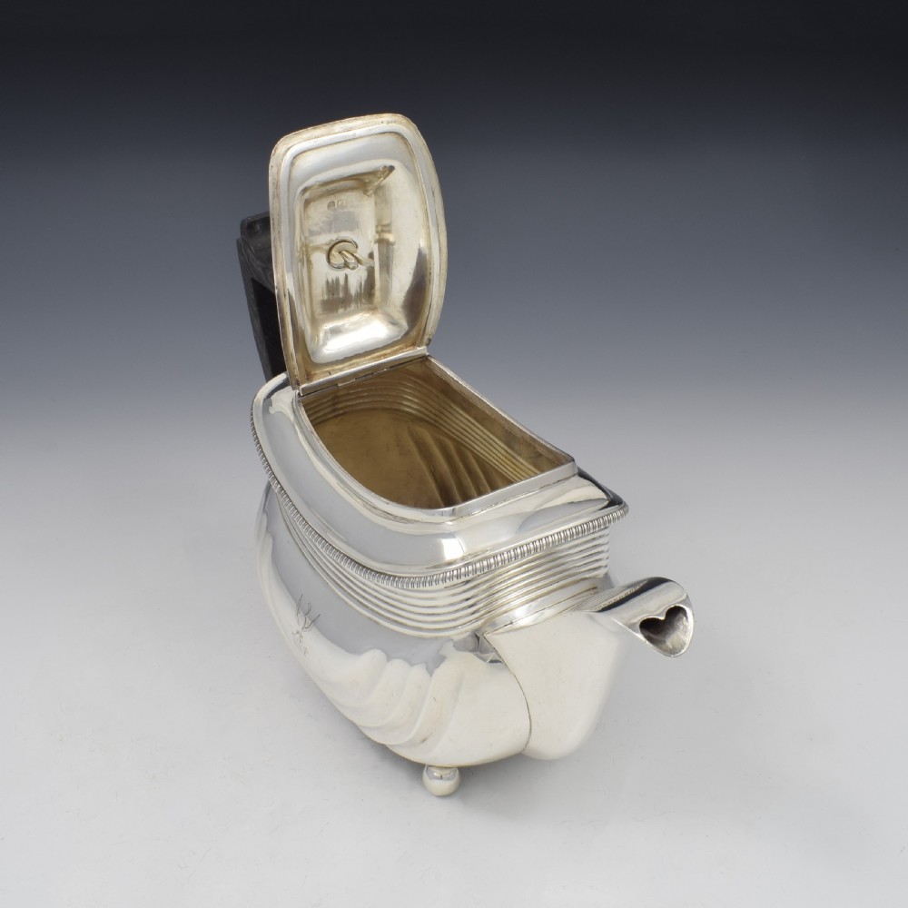Fine Georgian Silver Bombe Teapot 1806 View XI