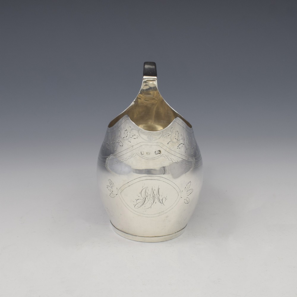 Georgian Provincial Silver Cream Jug Exeter c.1800 Richard Ferris George III View III