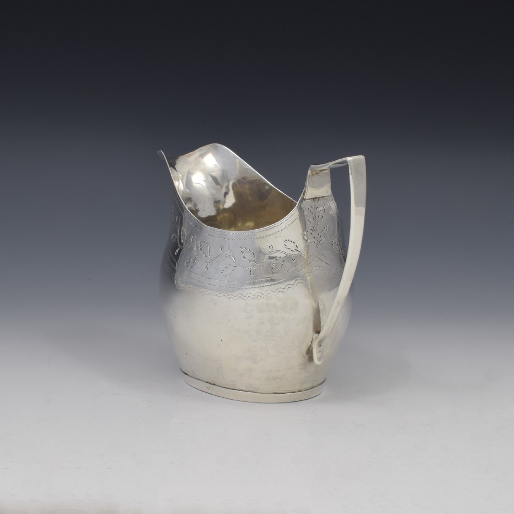 Georgian Provincial Silver Cream Jug Exeter c.1800 Richard Ferris George III View VI