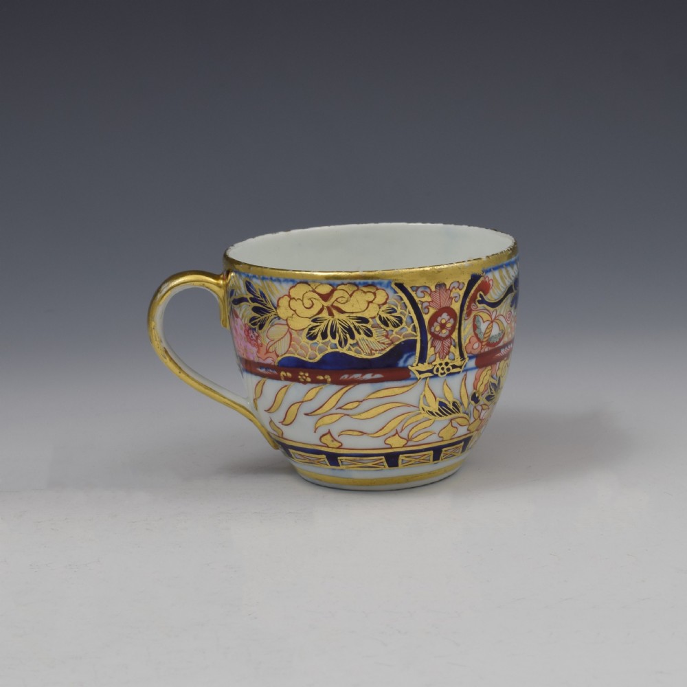 Coalport Porcelain Imari Pattern Cup & Saucer c.1810 View V