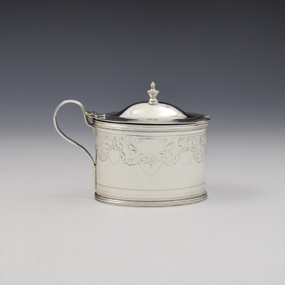 Georgian Silver Oval Mustard Pot 1797 Solomon Hougham  View V