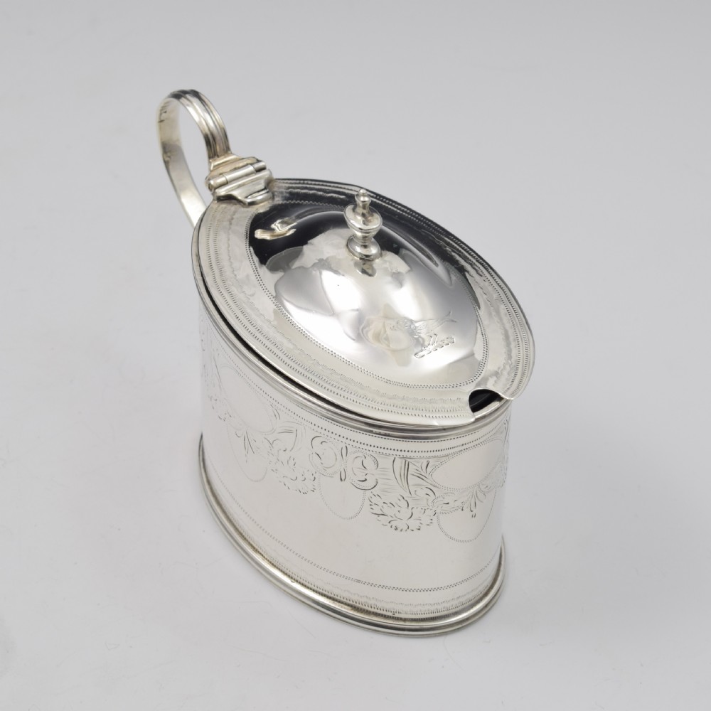 Georgian Silver Oval Mustard Pot 1797 Solomon Hougham  View VI
