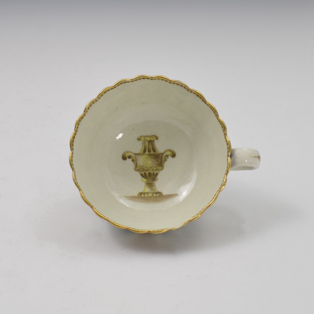First Period Worcester Porcelain Sevres Style Fluted Tea Cup c.1775 View VI