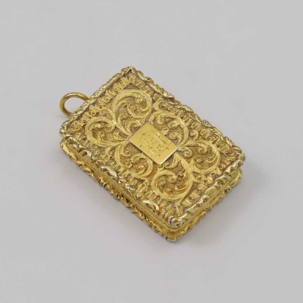 Fine Georgian Silver Gilt Vinaigrette John Bettridge