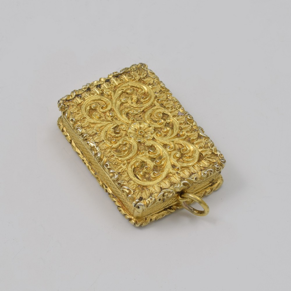 Fine Georgian Silver Gilt Vinaigrette John Bettridge View II