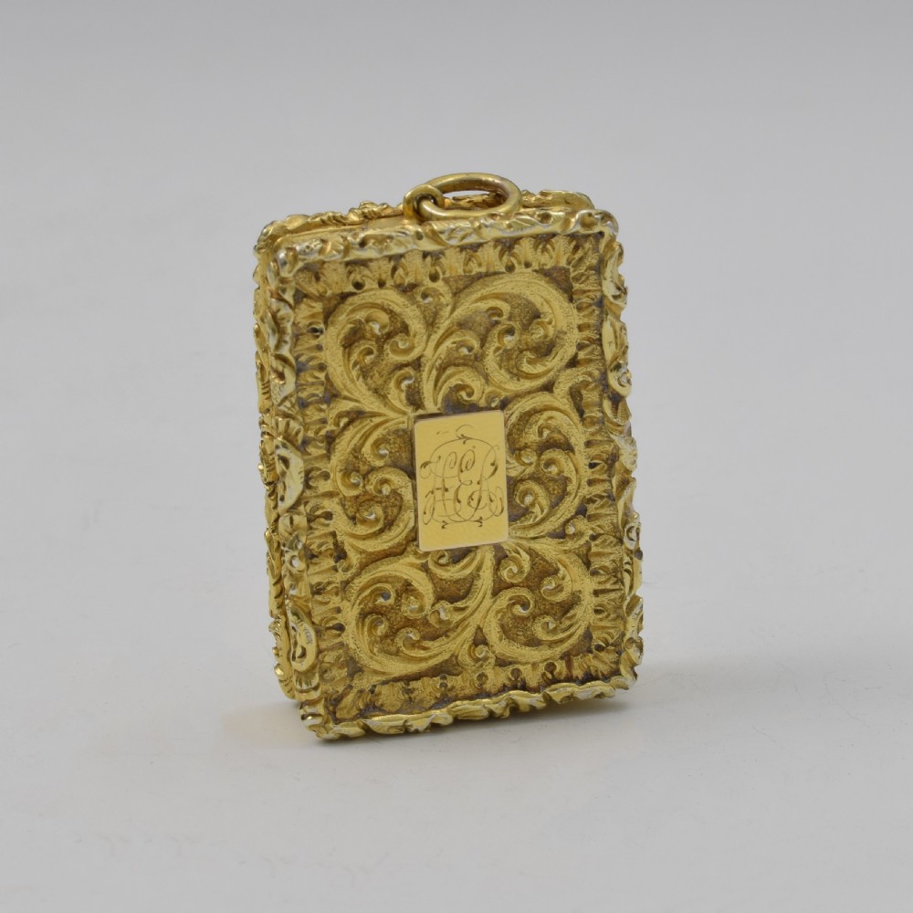 Fine Georgian Silver Gilt Vinaigrette John Bettridge View IV