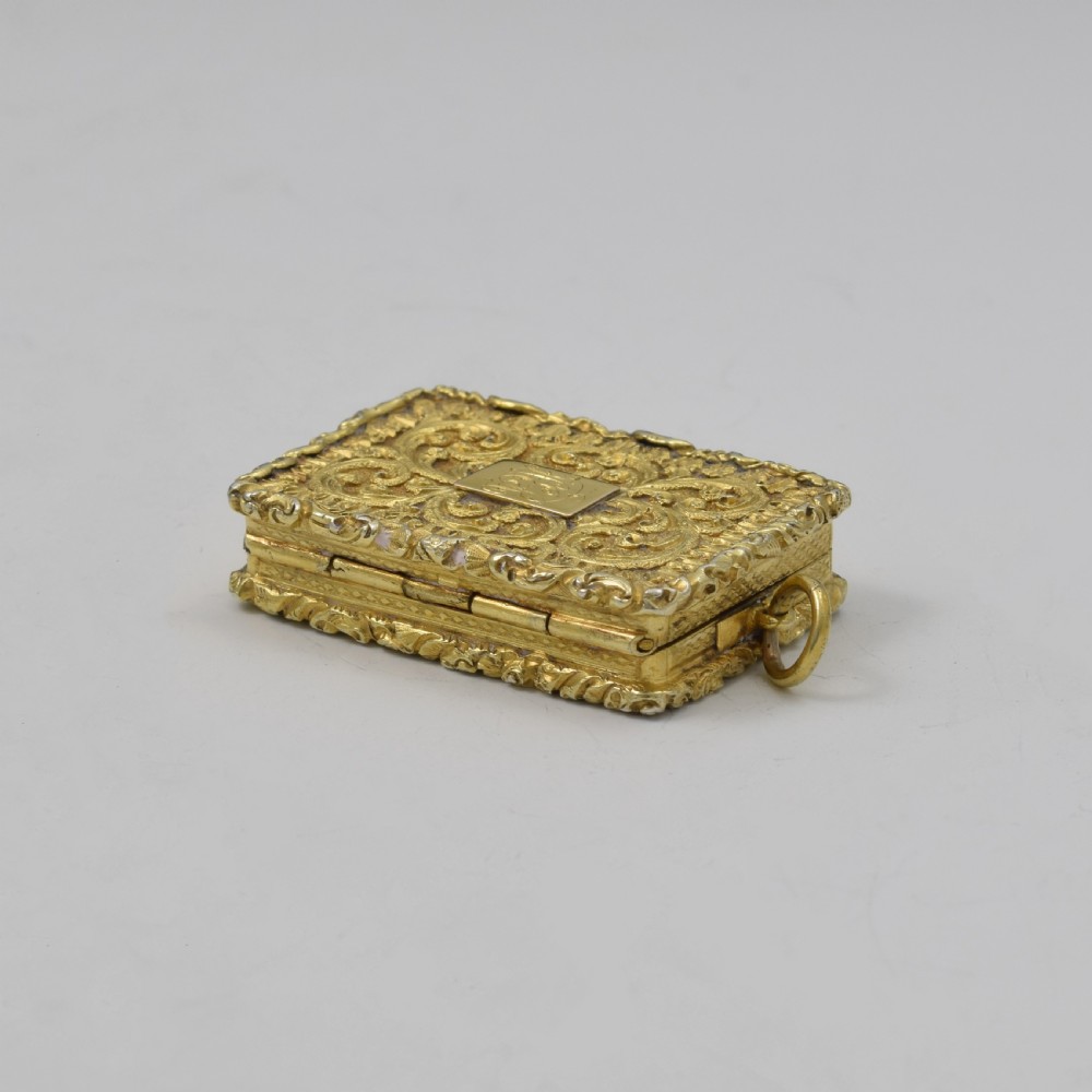 Fine Georgian Silver Gilt Vinaigrette John Bettridge View VIII