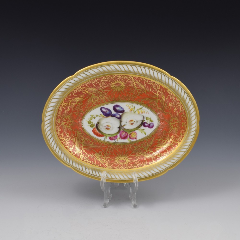 Fine Georgian Coalport Porcelain Dessert Sauce Tureen & Stand c.1805 View X