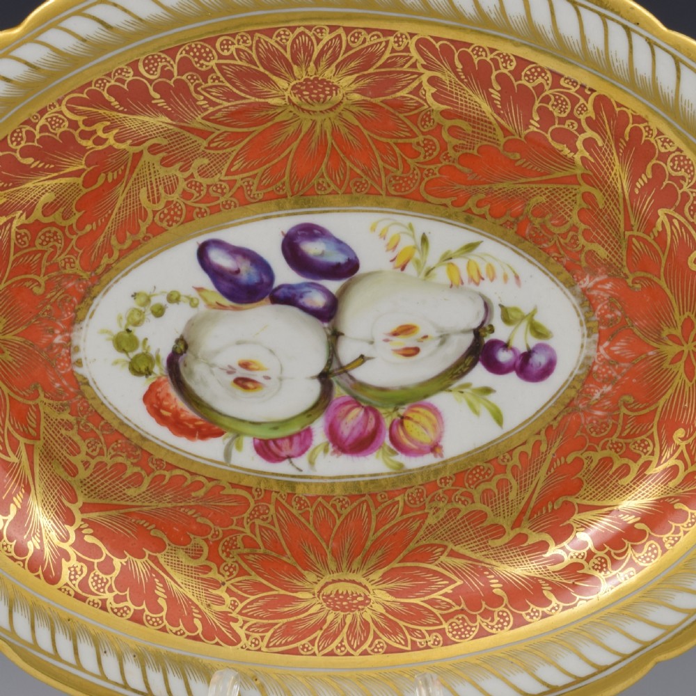 Fine Georgian Coalport Porcelain Dessert Sauce Tureen & Stand c.1805 View XI
