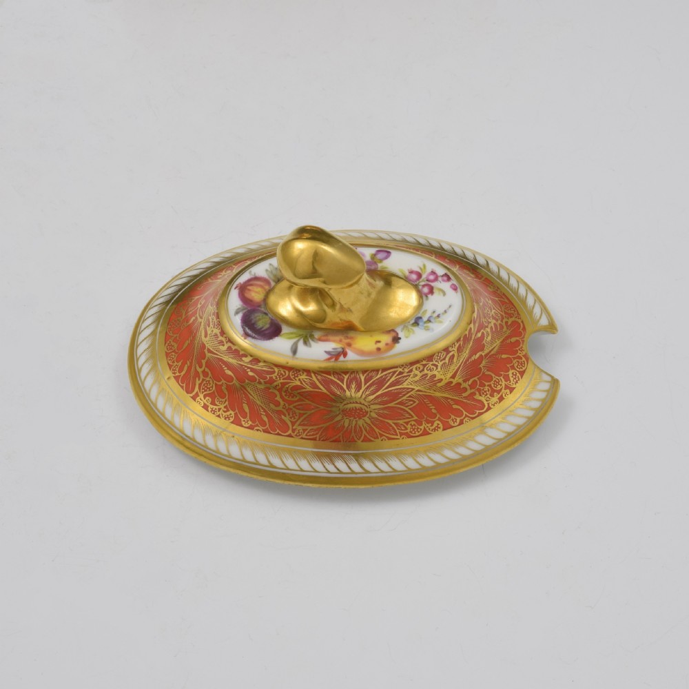 Fine Georgian Coalport Porcelain Dessert Sauce Tureen & Stand c.1805 View XV