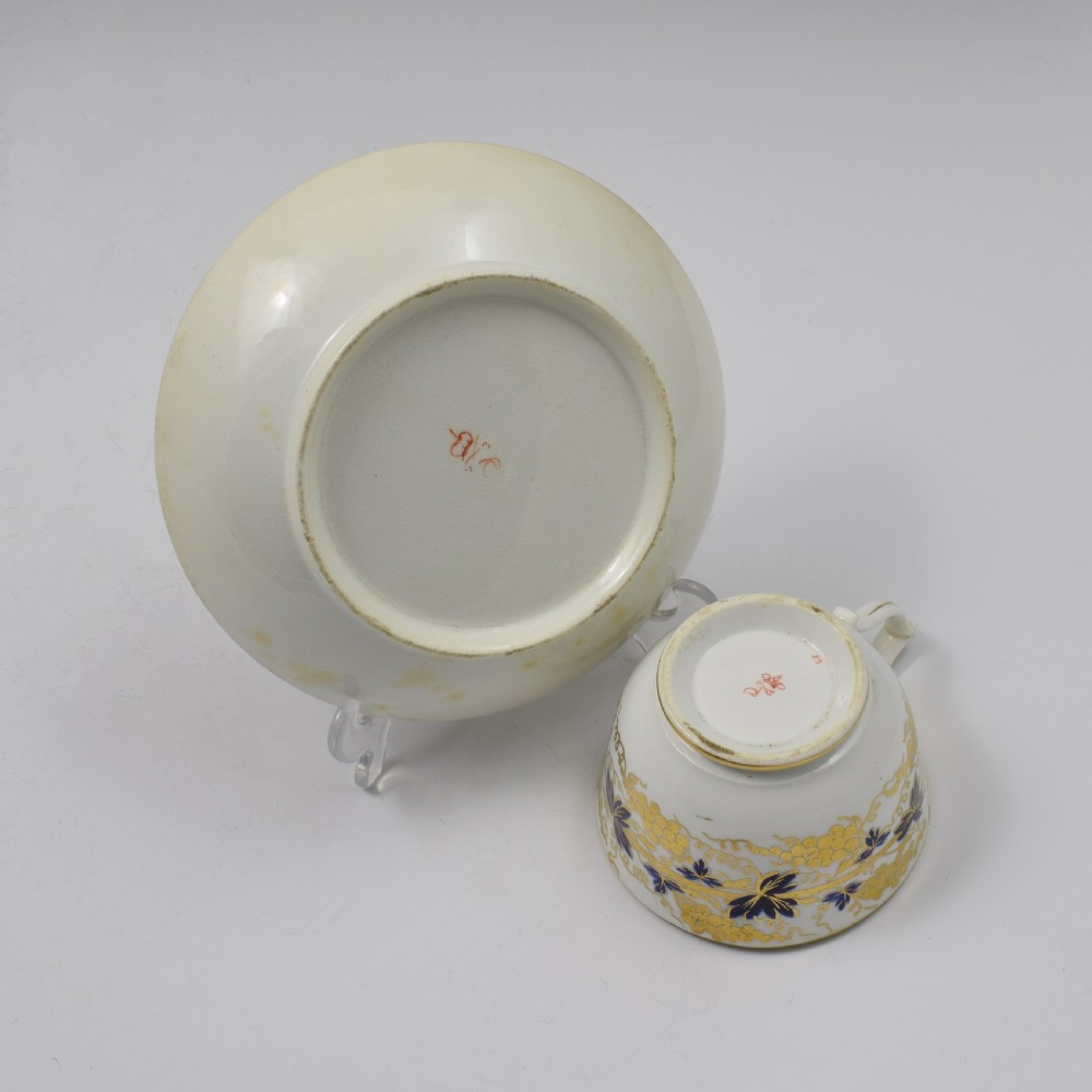 Bloor Derby Porcelain Tea Cup & Saucer c.1820 View VII