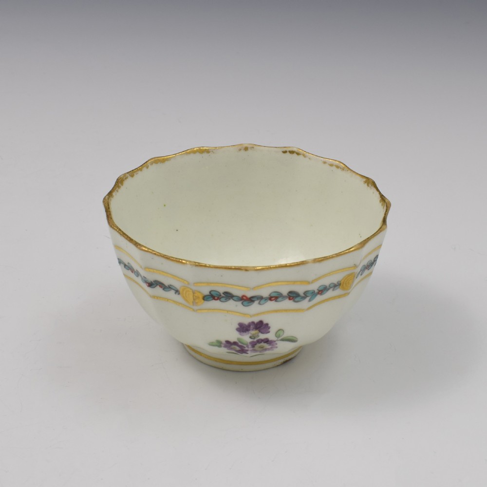 Chelsea Derby Porcelain Fluted Tea Bowl c.1770-1775 View VII