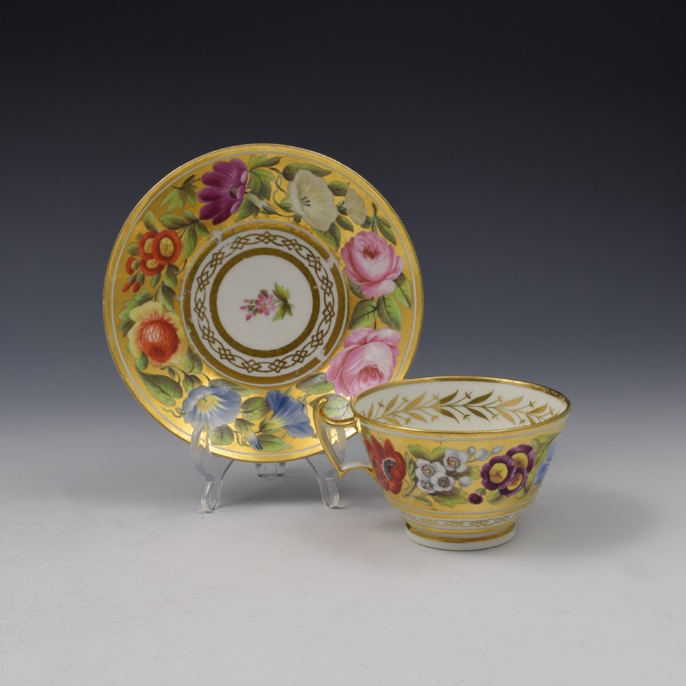 Fine Regency Coalport Marquis Of Anglesey Tea Cup & Saucer c.1815