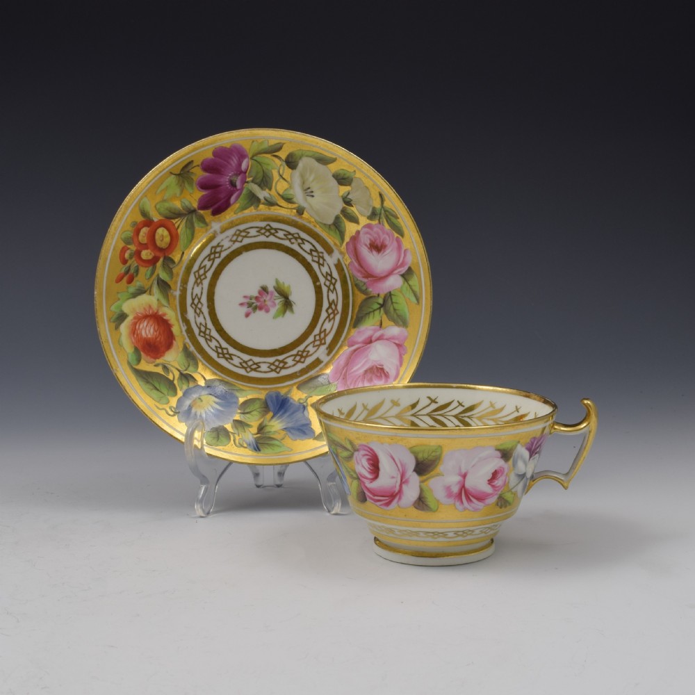Fine Regency Coalport Marquis Of Anglesey Tea Cup & Saucer c.1815 View II