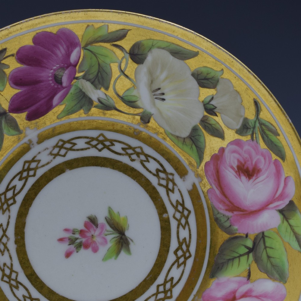Fine Regency Coalport Marquis Of Anglesey Tea Cup & Saucer c.1815 View V