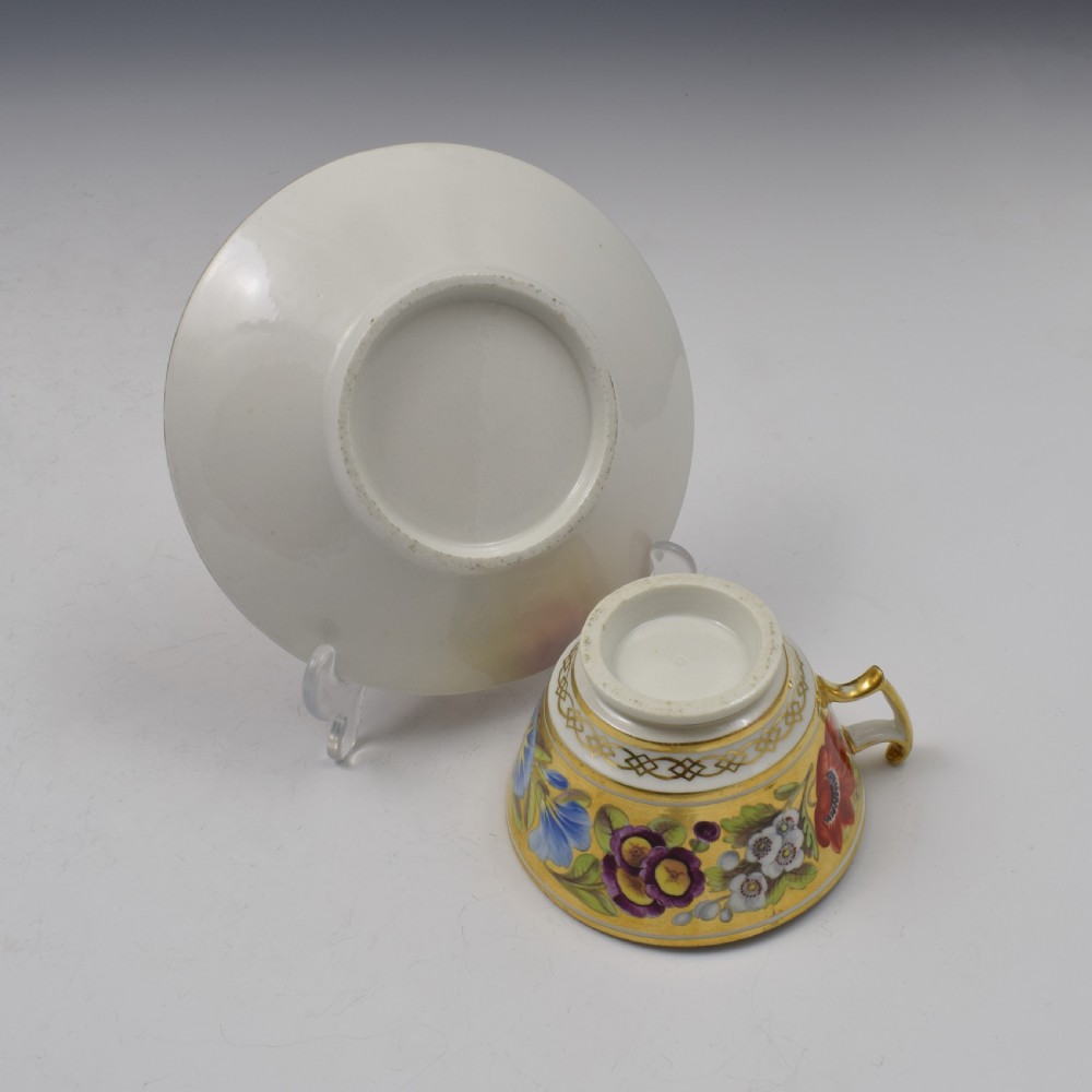 Fine Regency Coalport Marquis Of Anglesey Tea Cup & Saucer c.1815 View XI