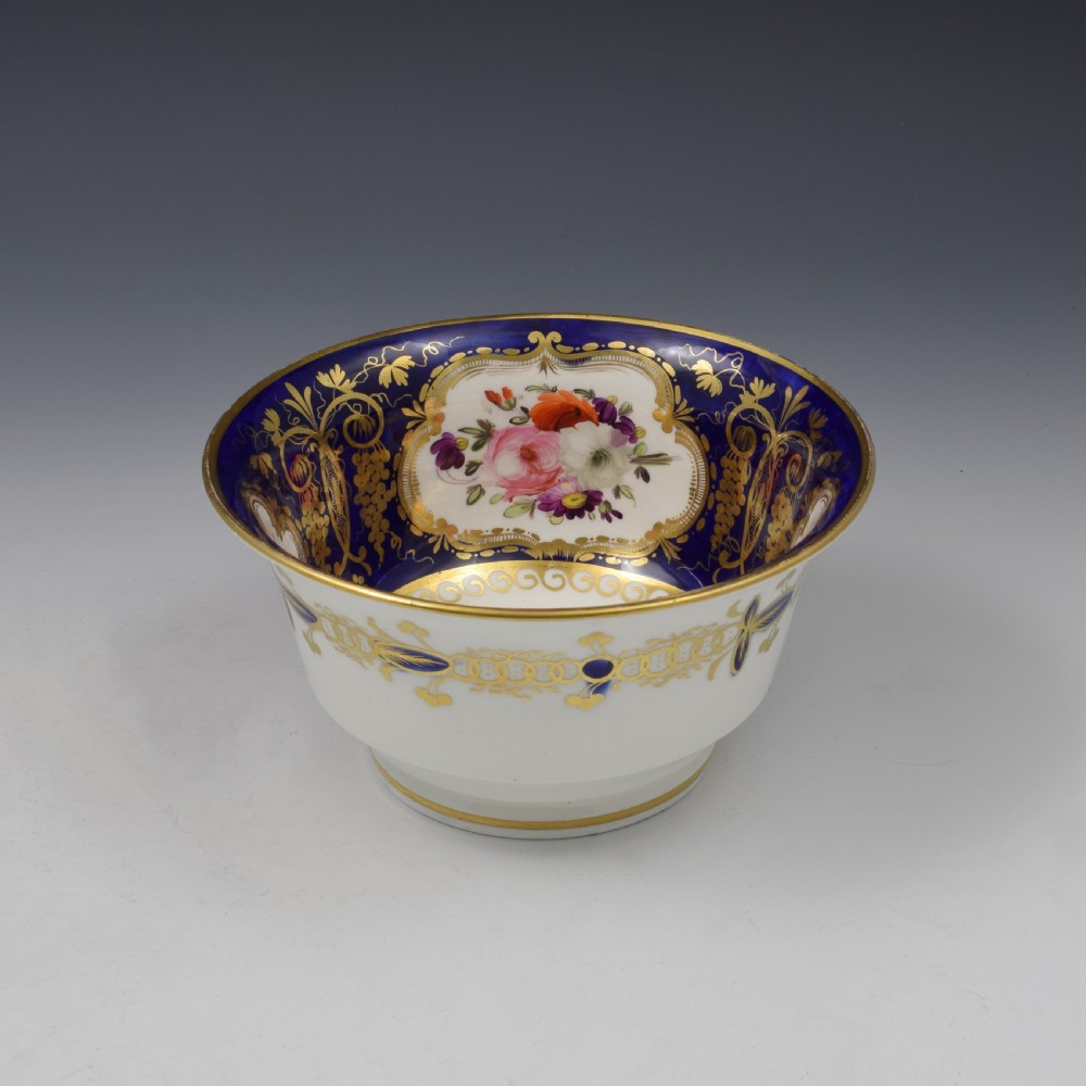 Large Regency Coalport Porcelain Slop Bowl c.1820 View II