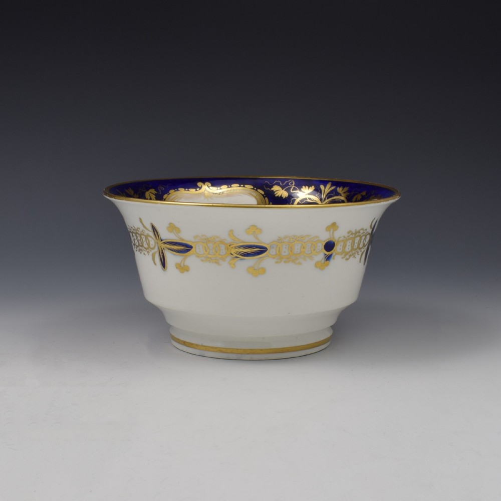 Large Regency Coalport Porcelain Slop Bowl c.1820 View III